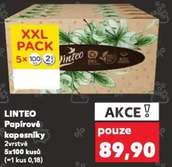 Kaufland LINTEO Papírové kapesníky nabídka