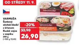 Kaufland VARMUŽA Šunkový závitek klasik/ s křenem nabídka