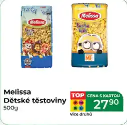 Tamda Foods MELISSA Dětské těstoviny nabídka