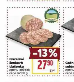Billa Davelská šunková tlačenka nabídka