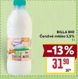 Billa BILLA BIO Čerstvé mléko 3,5% nabídka