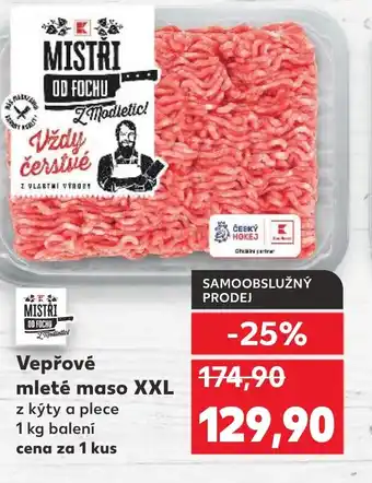 Kaufland Vepřové mleté maso XXL nabídka