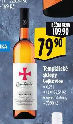 Albert Templářské sklepy čejkovice nabídka
