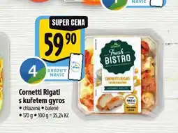 Albert Cornetti rigati s kuřetem gyros nabídka