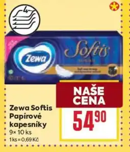Billa ZEWA Softis Papírové kapesníky nabídka