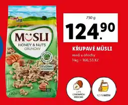 Lidl Krupavé Müsli nabídka