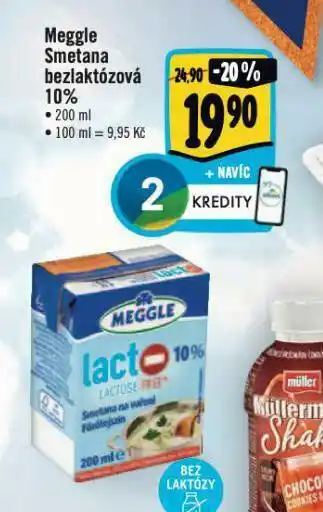 Albert Meggle smetana bezlaktózová 10% nabídka