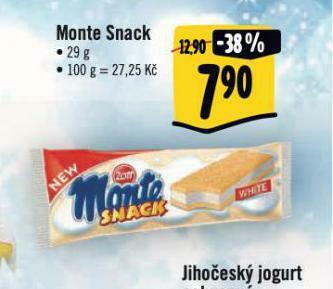 Albert Monte snack nabídka