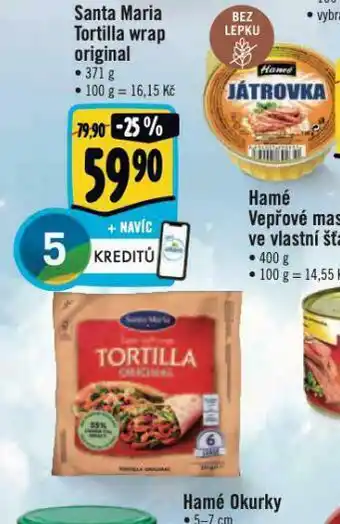Albert Santa maria tortilla wrap original nabídka