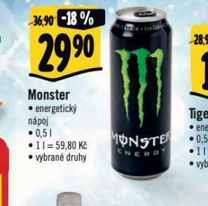 Albert Monster energy drink nabídka