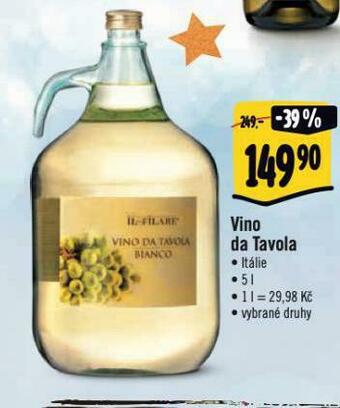 Albert Vino da tavola nabídka