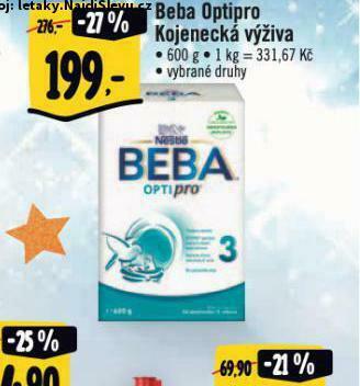 Albert Beba optipro kojenecká výživa nabídka