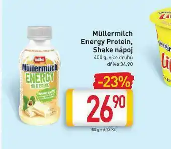 Müllermilch energy protein shake nápoj