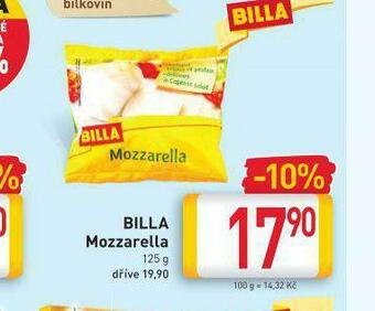 Billa Mozzarella nabídka