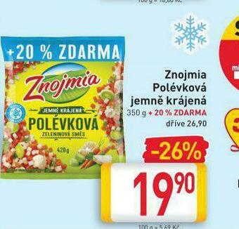 Billa Znojmia polévková jemně krájená nabídka