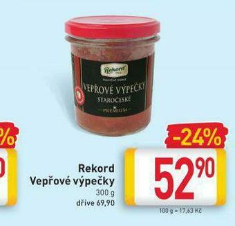 Billa Rekord vepřové výpečky nabídka