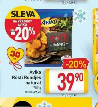 Billa Aviko rösti rondjes natural nabídka
