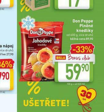 Billa Don peppe plněné knedlíky nabídka