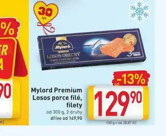 Billa Mylord premium losos porce filé, filety nabídka