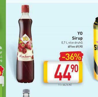 Billa Yo sirup nabídka