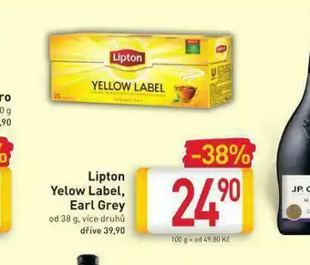 Billa Lipton yellow label, earl grey nabídka
