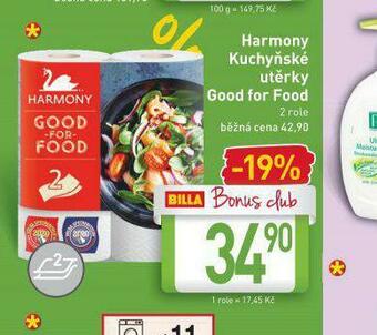 Billa Harmony kuchyňské utěrky nabídka