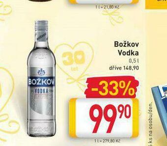 Billa Božkov vodka nabídka