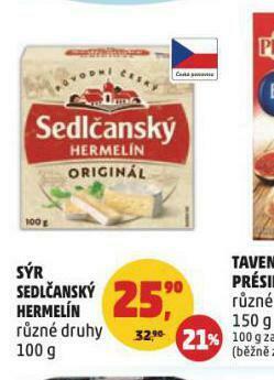 Penny Market Sýr sedlčanský hermelín nabídka