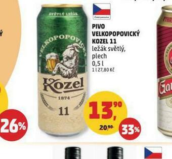 Penny Market Pivo velkopopovický kozel 11 nabídka