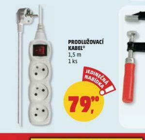 Penny Market Prodlužovací kabel nabídka