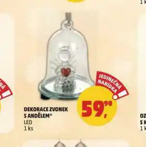 Penny Market Dekorace zvonek s andělem nabídka