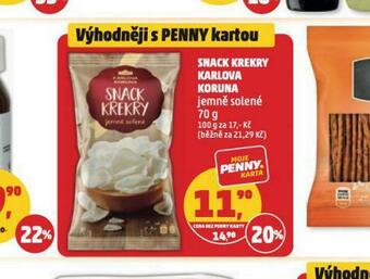 Penny Market Snack krekry karlova koruna nabídka