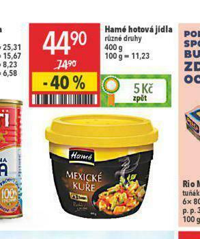 Globus Hamé hotové jídlo nabídka