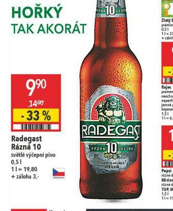 Globus Pivo radegast rázná 10 nabídka