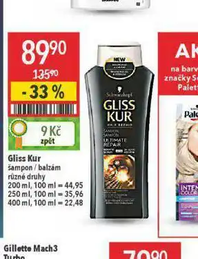 Globus Gliss kur šampon, balzám nabídka