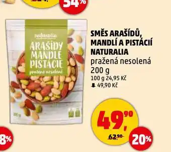 Penny Market Směs arašídů, mandlí a pistácií naturalia nabídka