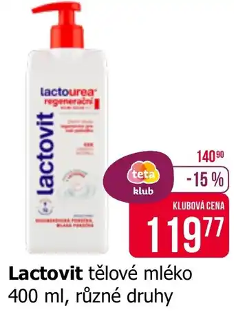 Teta LACTOVIT tělové mléko nabídka