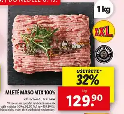 Lidl Mleté maso mix 100% nabídka
