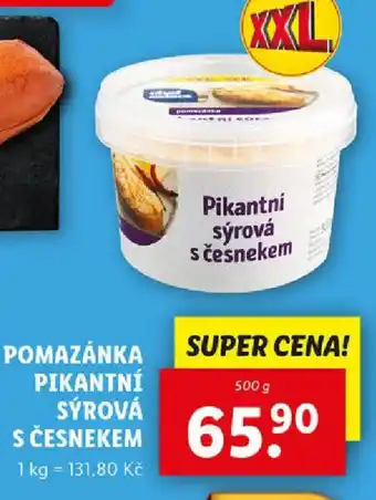 Lidl Pomazánka pikantní sýrová s česnekem nabídka