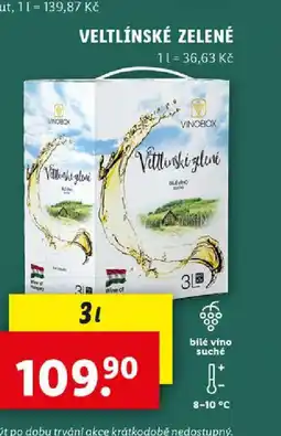 Lidl VELTLÍNSKÉ ZELENÉ nabídka