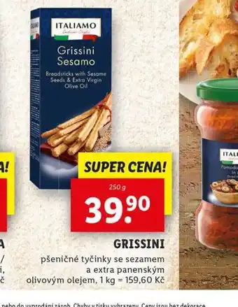 Lidl Grissini nabídka