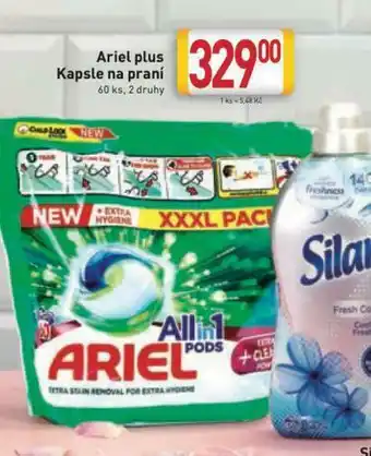 Billa Ariel plus kapsle na praní nabídka