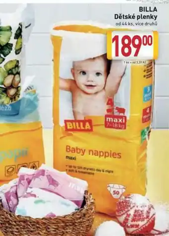 Billa Billa dětské plenky nabídka