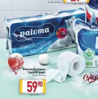 Billa Paloma exclusive toaletní papír nabídka