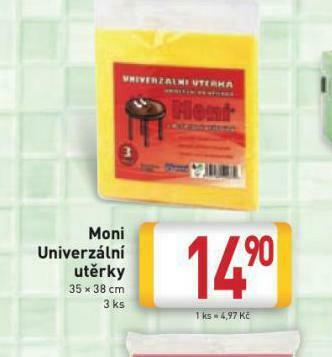 Billa Moni univerzální utěrky nabídka