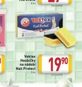 Billa Vektex houbičky na nádobí nail protect nabídka