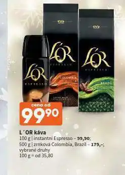 Terno L´or káva zrnková colombia, brazil nabídka