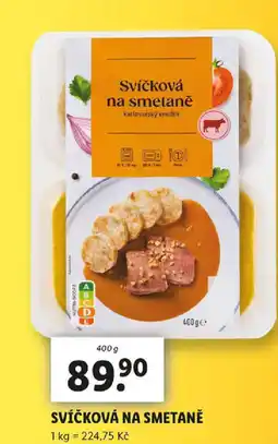 Lidl Svíčková na smetanĕ nabídka