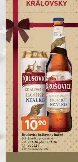Terno Pivo krušovice hořké nealko nabídka