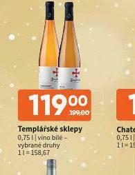 Terno Templářské sklepy nabídka